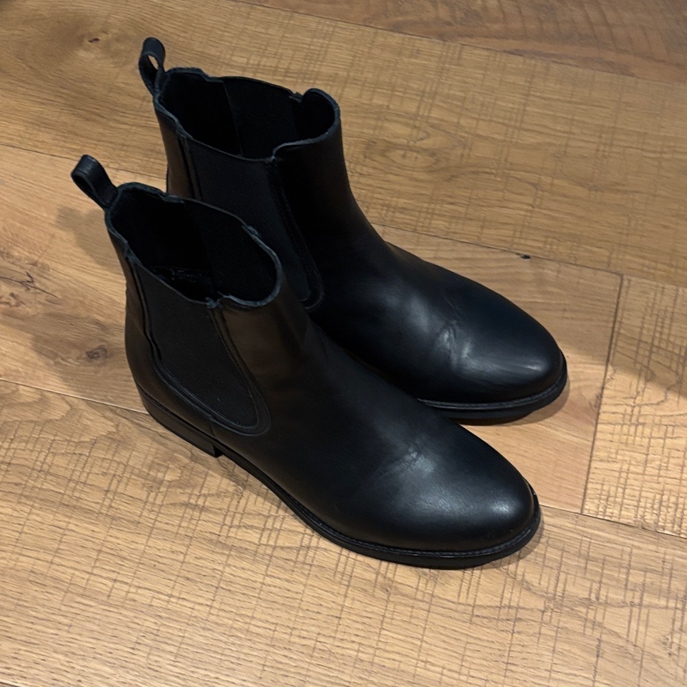 Thursday Duchess Black Leather Ankle Boots